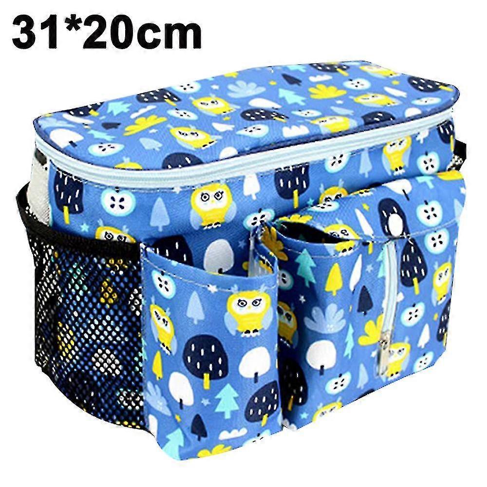 Compatible Stroller Organizer Bag For Mom, Trolley Bag - Compatible With Most Stroller - Multifunctional Large Capacity 31x20x15 Cm