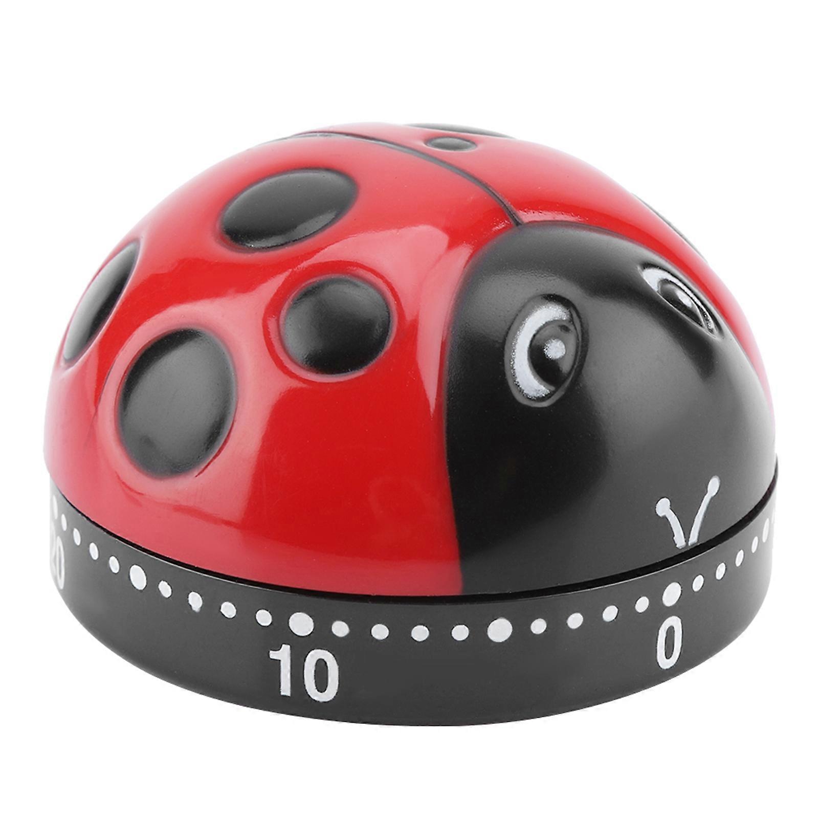 Ladybug Kitchen Timer Mechanical Wind-up 60 Minutes Cooking Timer