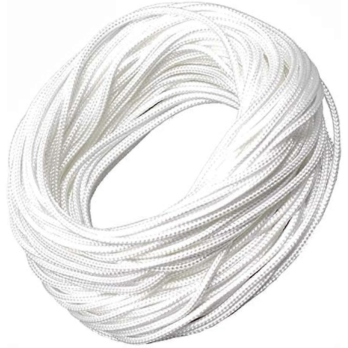 Roman Blinds Cord for Windows - White 2mm 20 Metres String for Austrian Festoon Cording Vertical Blind Replacement