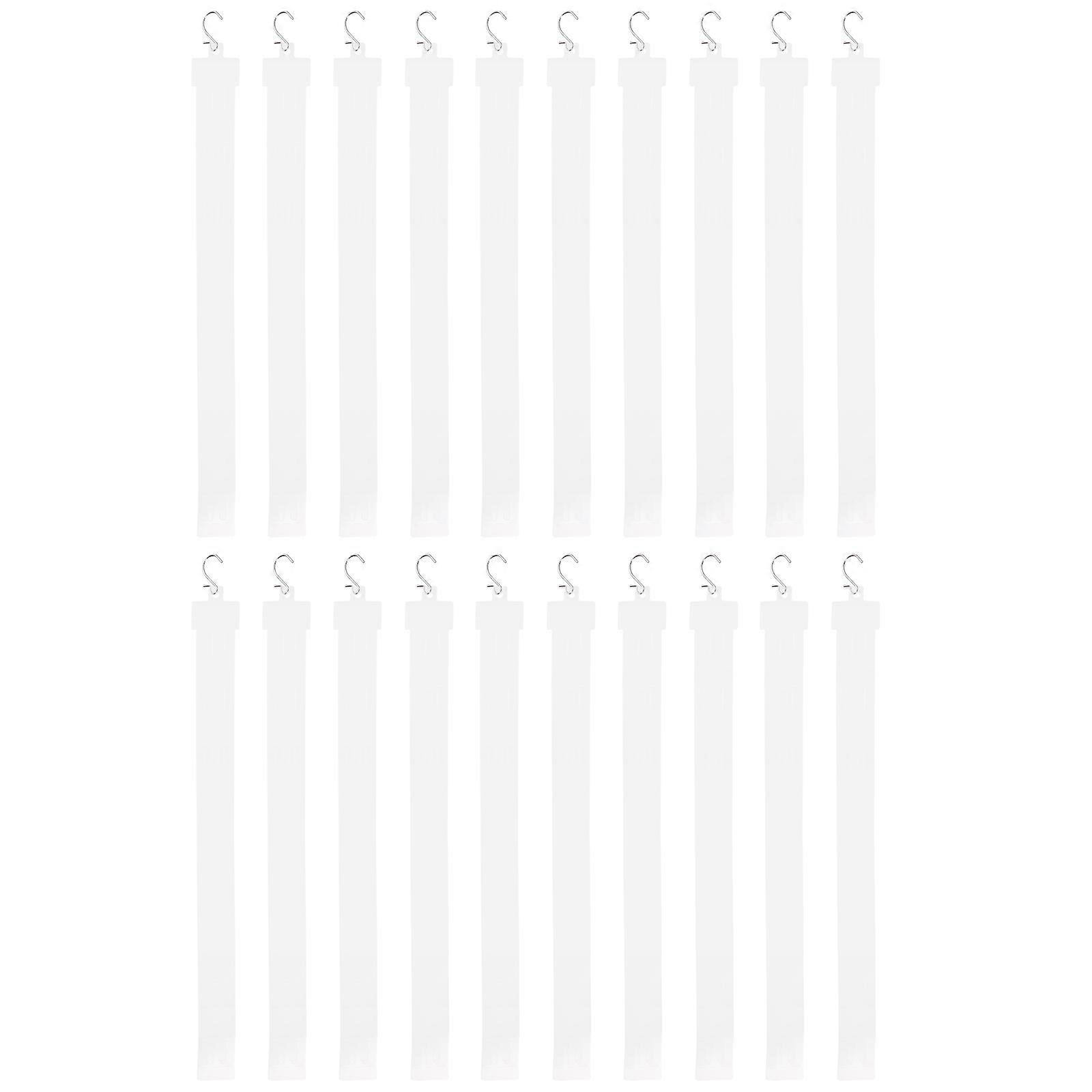 20pcs Hanging Merchandise Strips with S Hooks Plastic Display Strips
