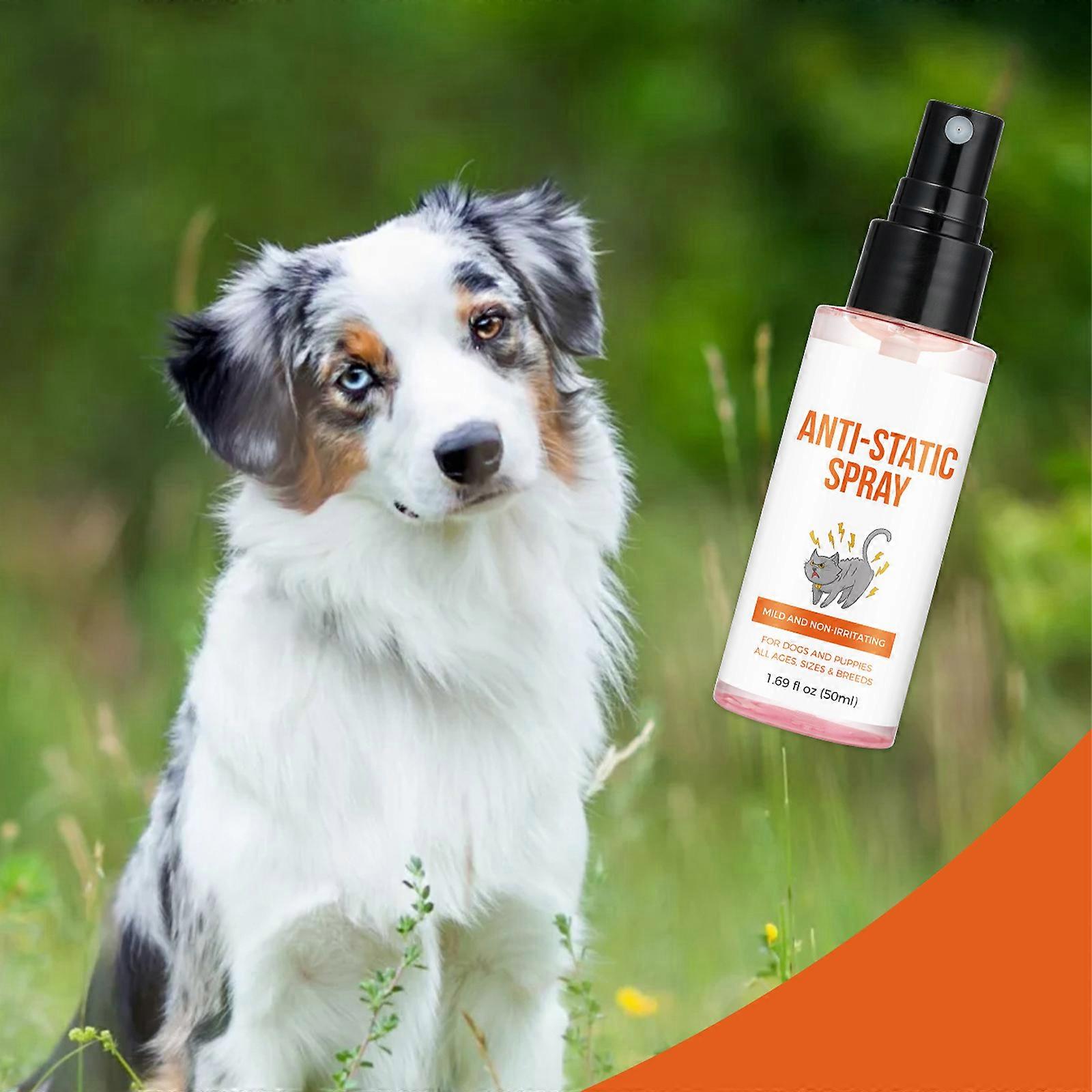 Spray antistatic pentru câini, 50ml Spray de îngrijire leave-in pentru câini, Balsam pentru îngrijirea părului animalelor de companie Spray Detangling