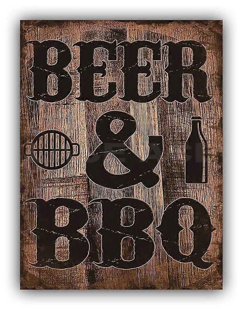 Μπύρα BBQ Metal Garage Sign Garden Bar Λειτουργία κουζίνας-93