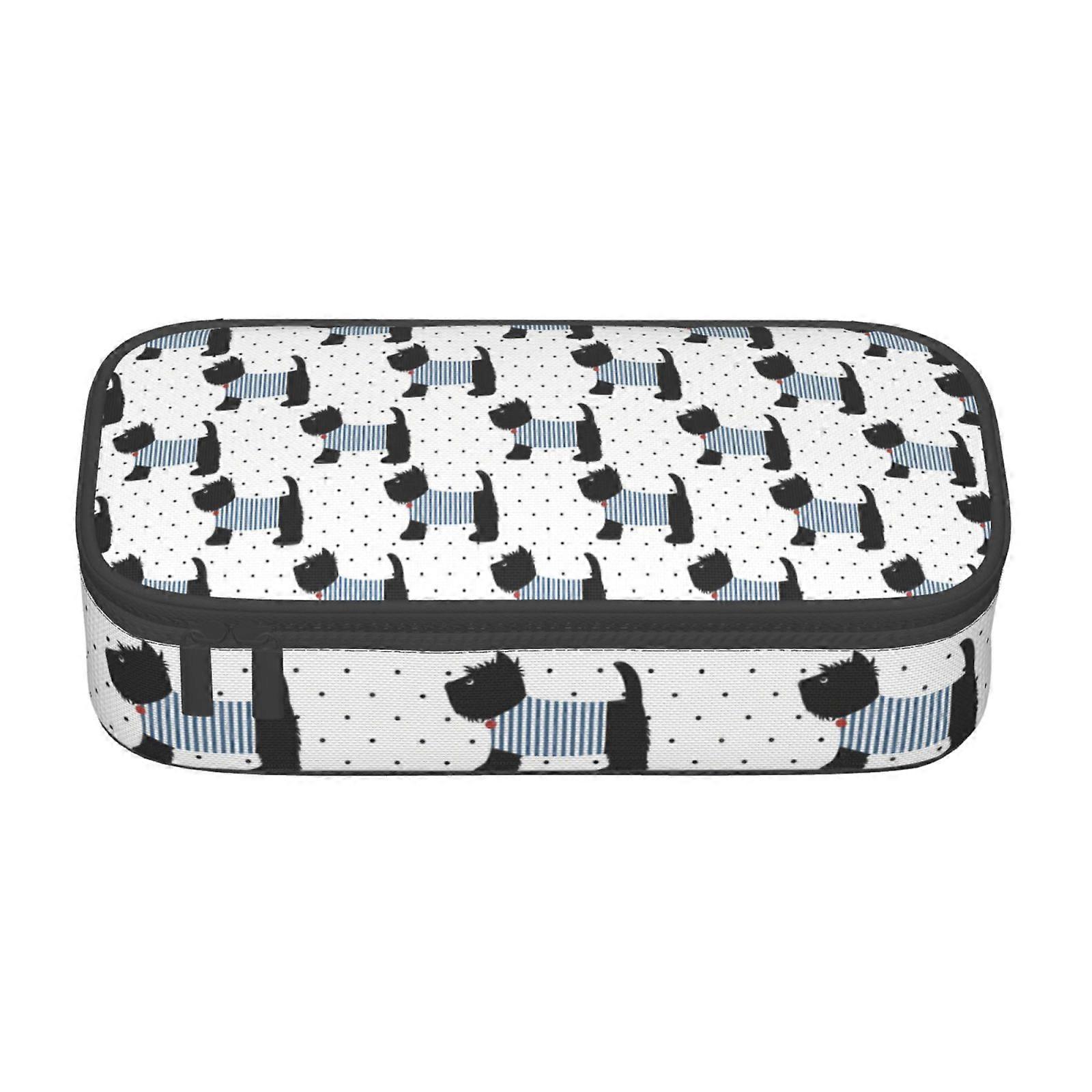 لطيف سكوتي نمط مقلمة القضية سعة كبيرة قلم رصاص الحقيبة حقيبة ماكياج لوازم مكتبية القرطاسية صندوق قلم رصاص مع سحاب