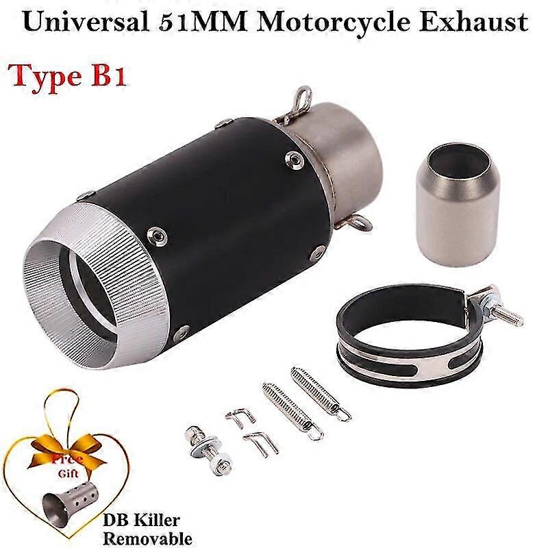 high quality Universal Motorcycle Mini Exhaust Sound Damper Modified Escape Db Killer 51mm Fr Ninja 650 Mt-03 Gsxr600 Cbr1000rr R7 Mt07 Z900