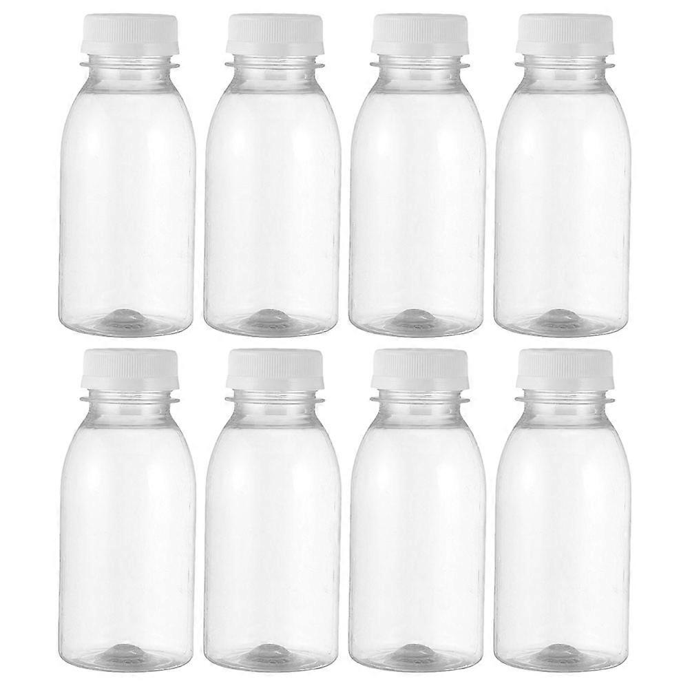 8pcs Empty Water Bottles Household Beverage Bottles Reusable Juice Containers with Lids