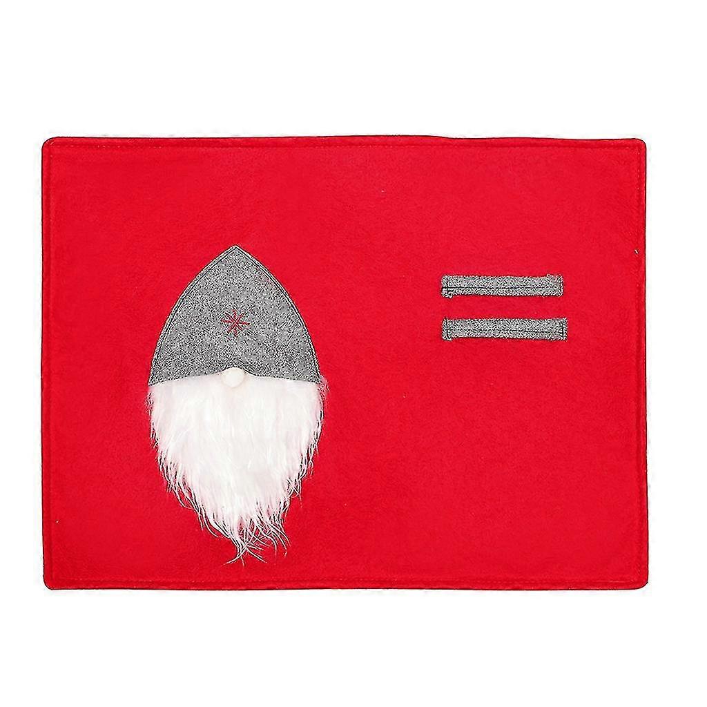 Christmas Ornament Santa Claus Printed Cotton   Table  Mat A
