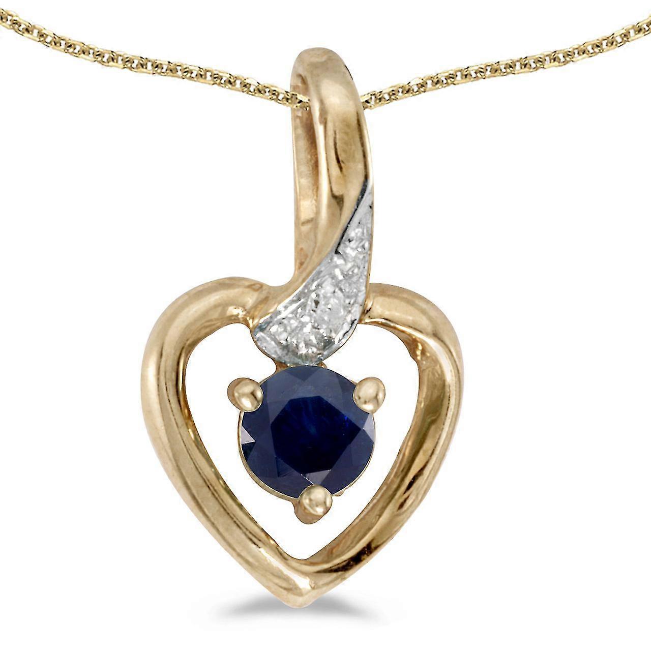 Lxr 14k Yellow Round And Pendant 0.22ct