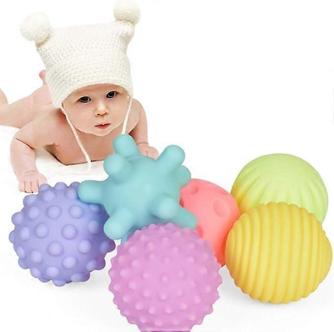 Sensory Soft Balls 6 Soft Balls in Different Shapes/Sizes for Sensory Development for Children 6 Months and Older