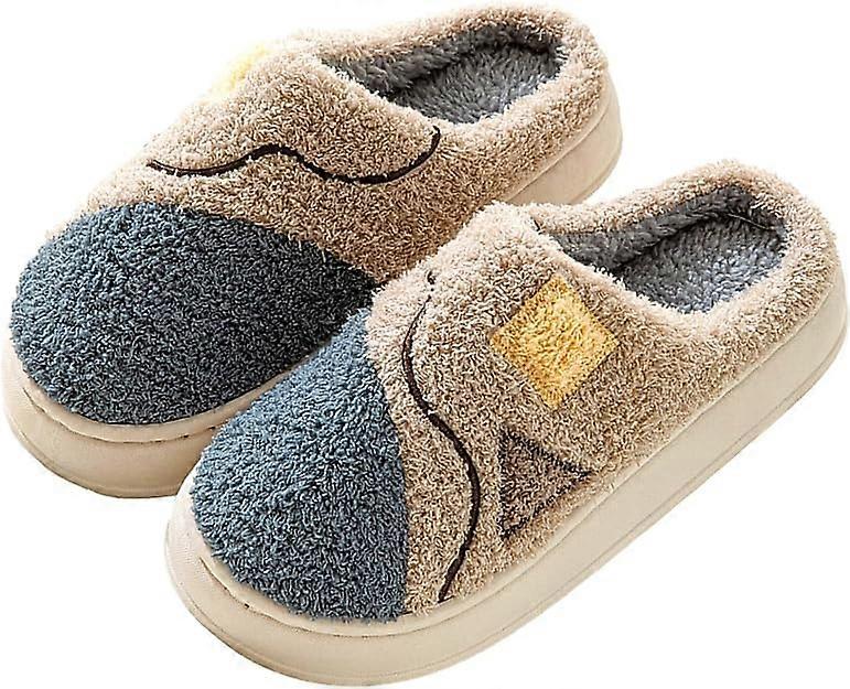Winter Sliders for Women and Men Comfy Warm Plush Slip on Fluffy Sippers Non-Slip Soft Home Slippers Memory Foam Slippers Slip on House Slide