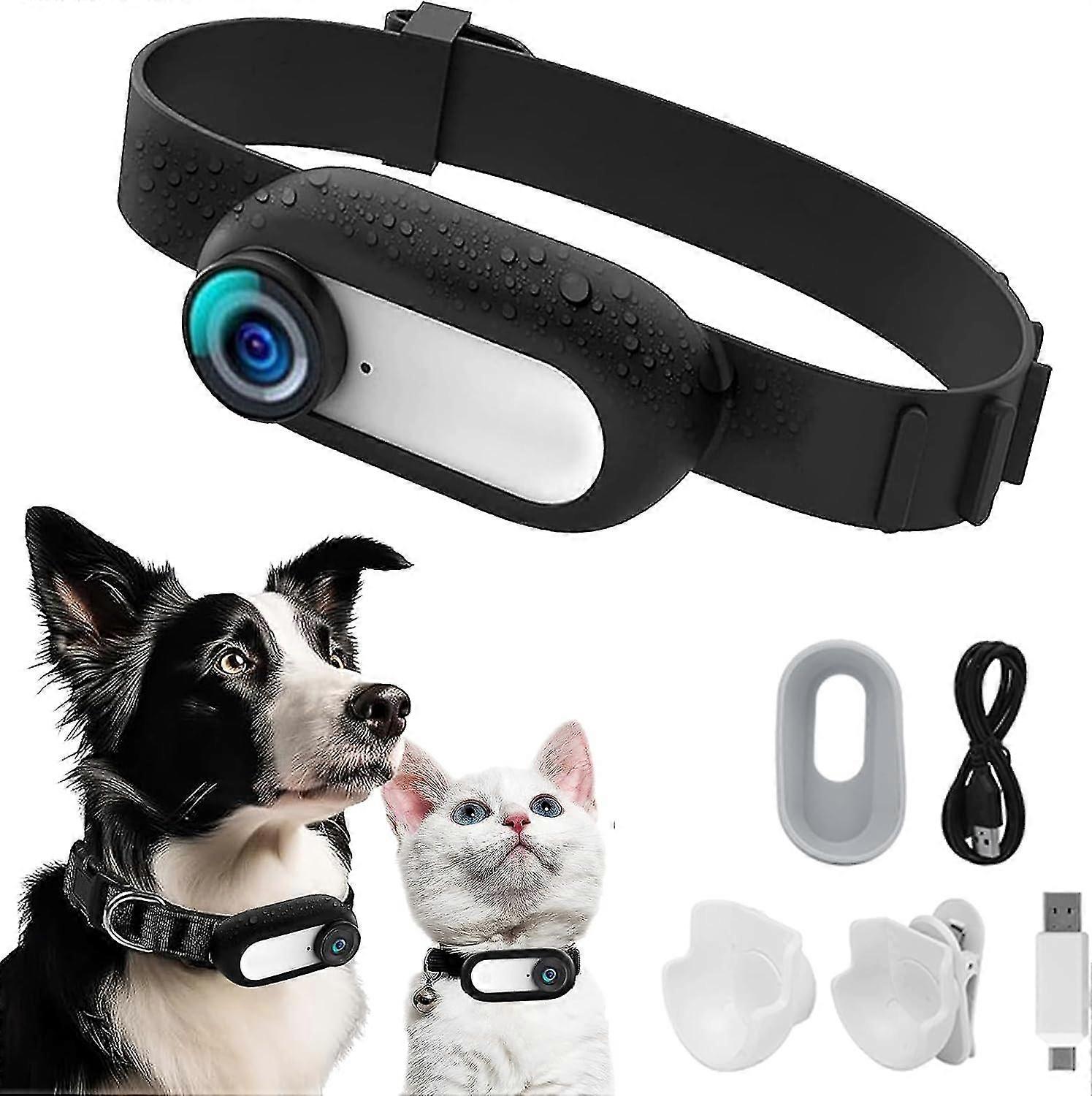 Hd 1080p Dog Tracker Collar, No Wifi Needed Cat Collars, Sport/action Camera With Video Records, Mini Body Cam Petsafe Wireless Collar