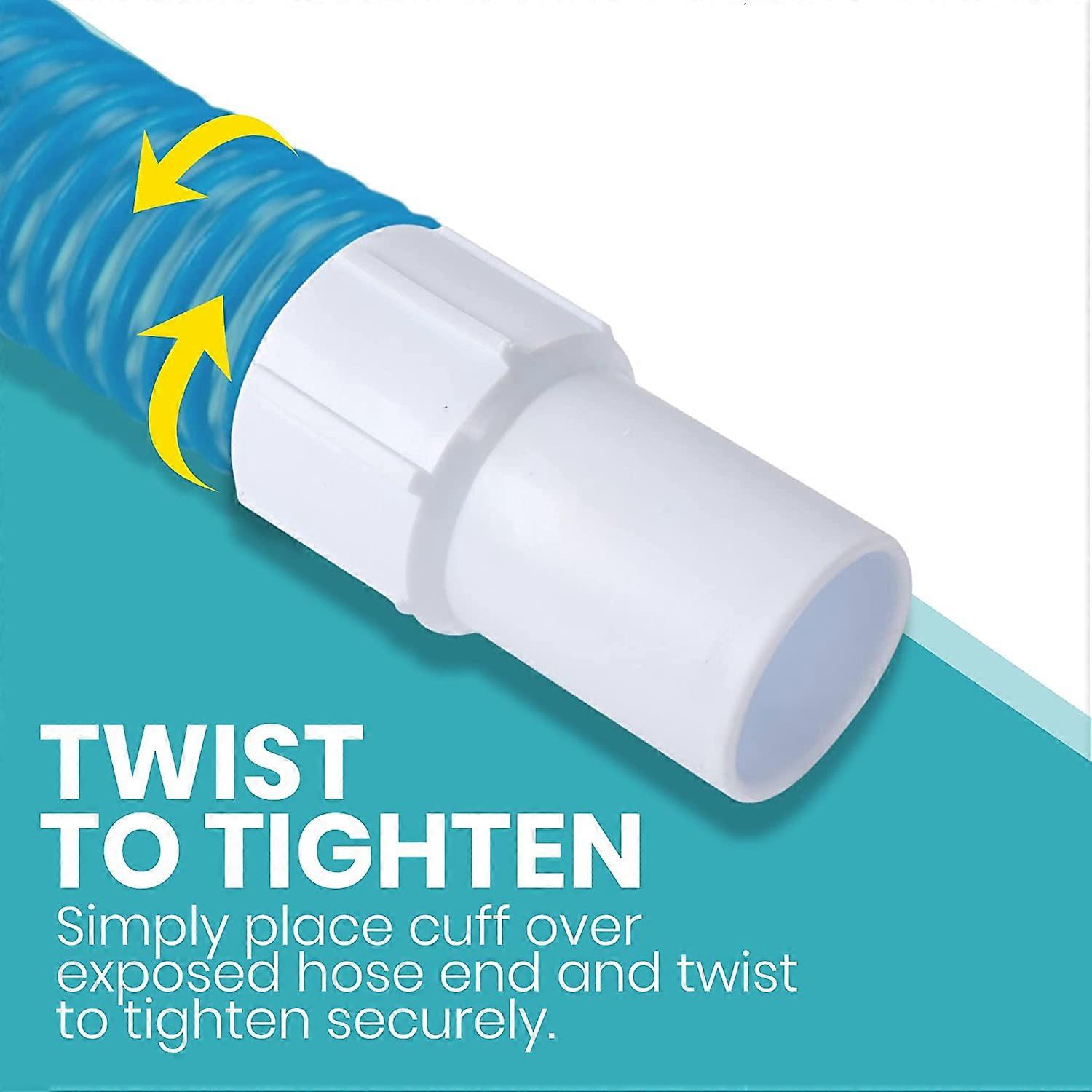 Swimming Pool Vacuum Hose 1-1/2" X 30-Ft, Swivel Cuff Kinkproof Design, Made In USA, Connects To Vacuum Head, Skimmer, Filter Pump For Cleaning In Ground And Above Ground Pools