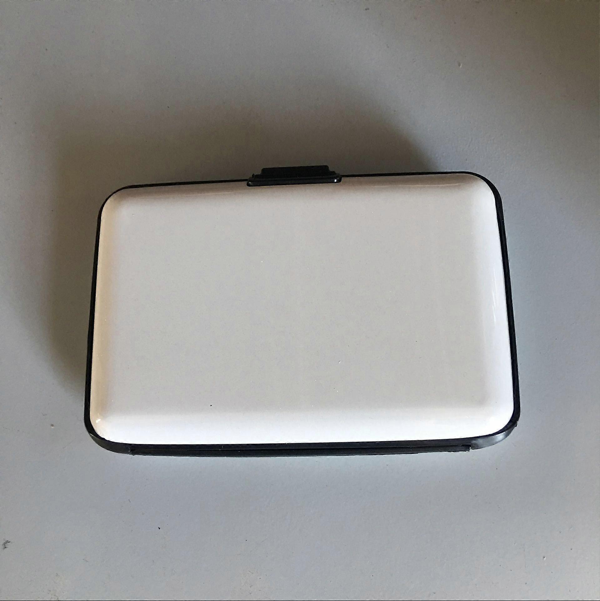 Men High-end Aluminum stripe Bank Card Holder Blocking Hard Case Wallet Solid Credit Card Anti-RFID Scanning Protect Card Holder