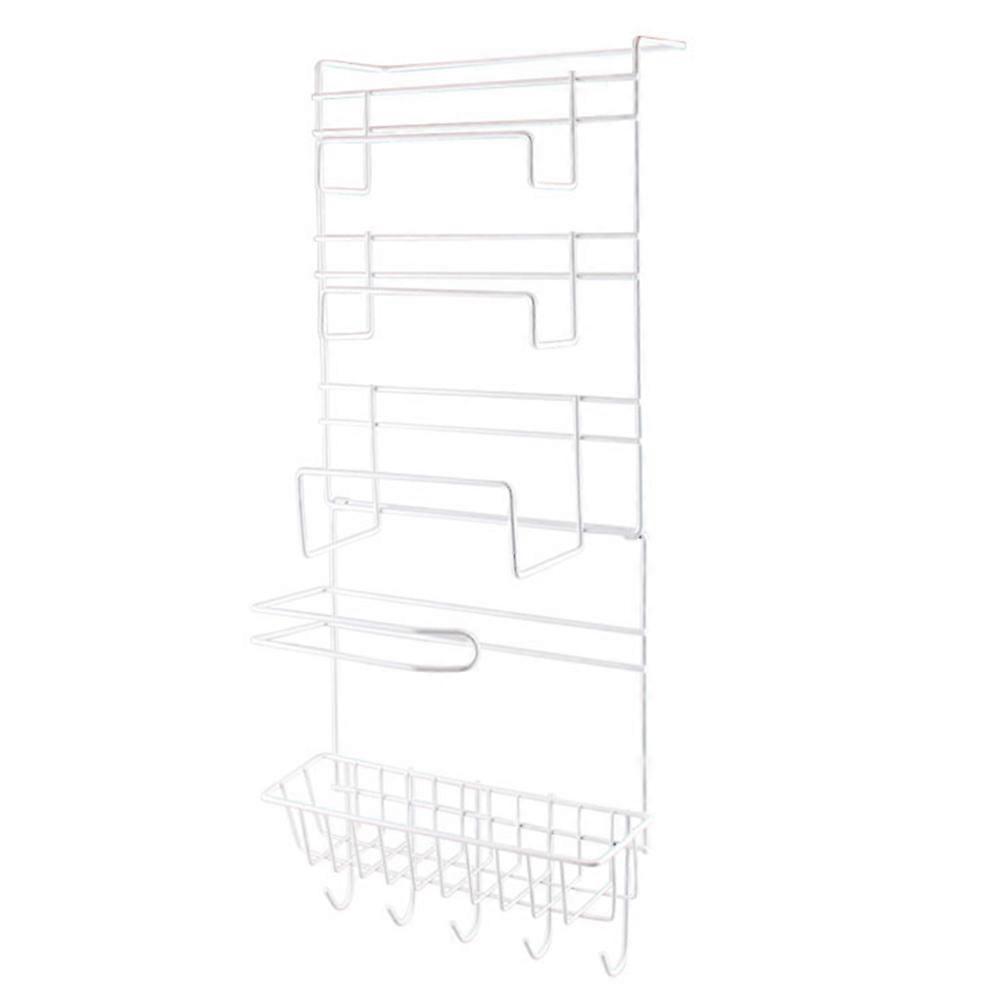 Multifuncational Refrigerator Storage Rack Punch Free Storage Rack Refrigerator Side Wall Storage Shelf (with 3 Sticky Hooks)