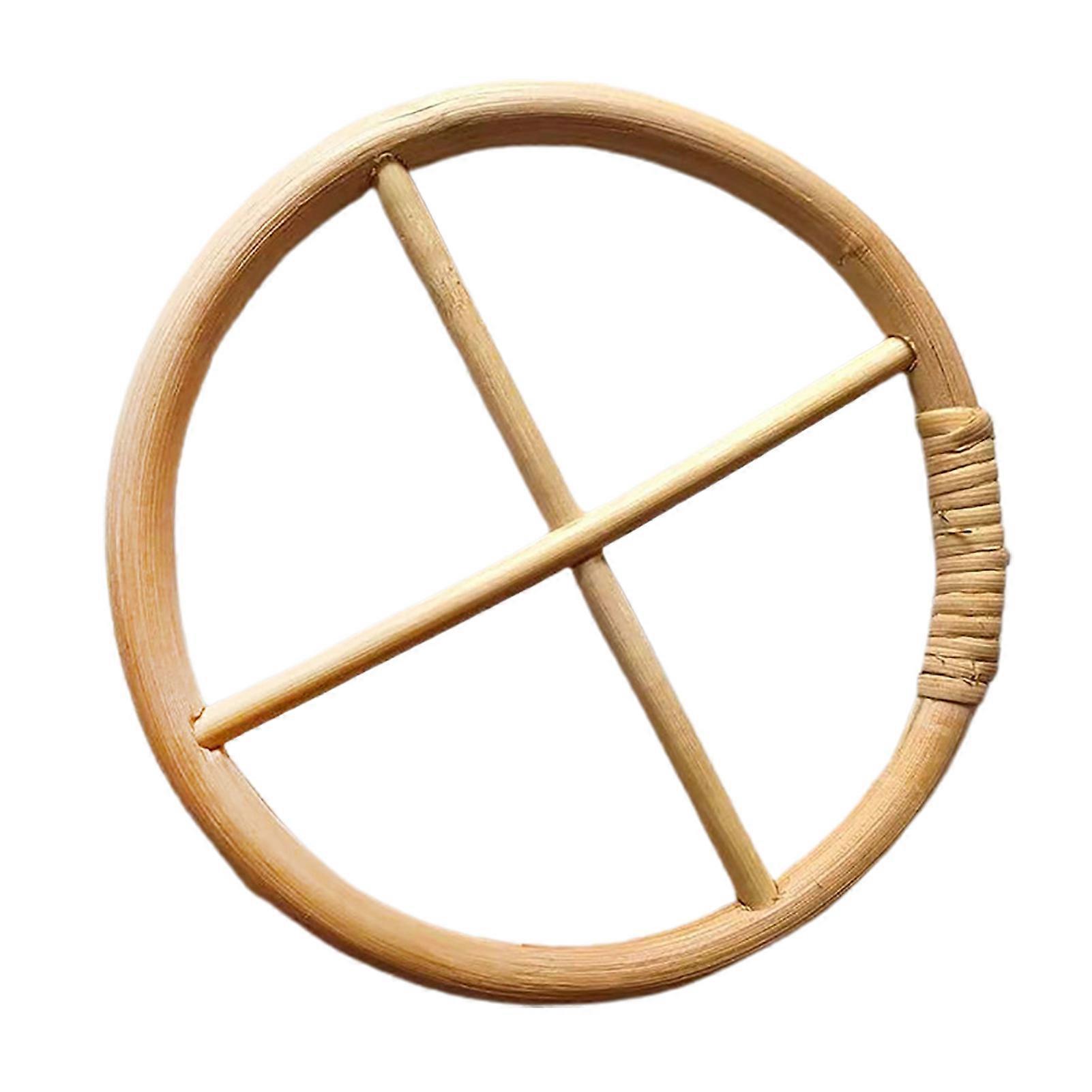 Moon Circle Frame DIY Material Natural Bamboo Anti-deformed Smooth Edge Decorative Long Lasting House Garden Wind Chime Circle Wind Chime Material men