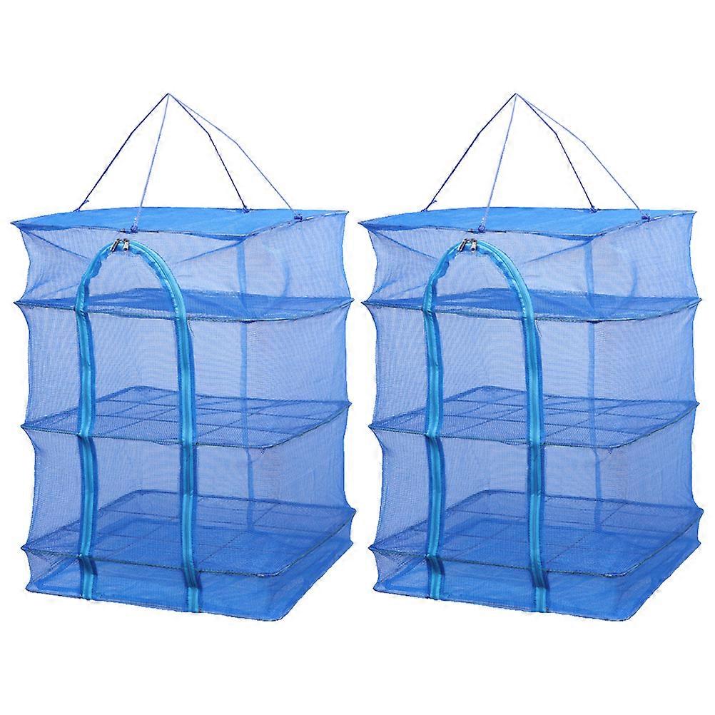 2 Pcs Foldable Drying Rack Clothes Drying Rack Hanging Drying Mesh Plant Drying Net Vegetables Drying Net