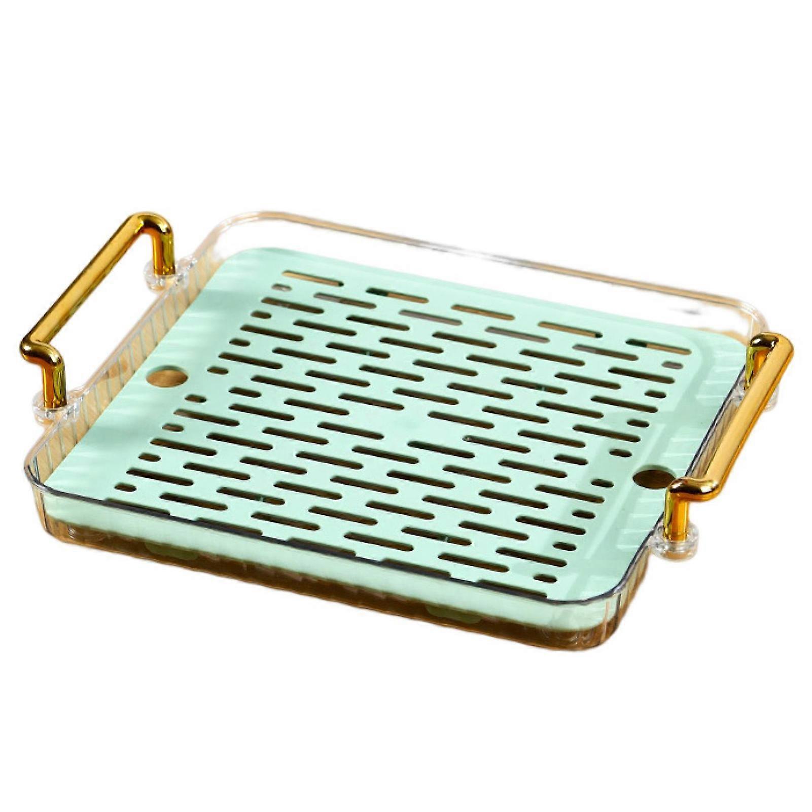 Serving Tray Hollow Draining Board Nordic Style Water Cup Coffee Mug Storage Shelf for Office Jikaixiang