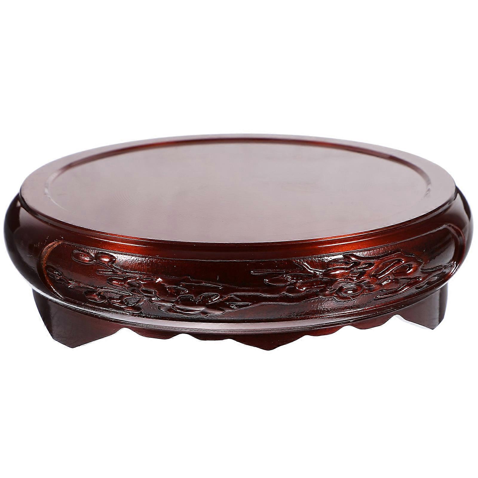 Oriental Pedestal Chinese Copper Display Stand Copper Base Round Shape Pedestal Base for Censer Decor