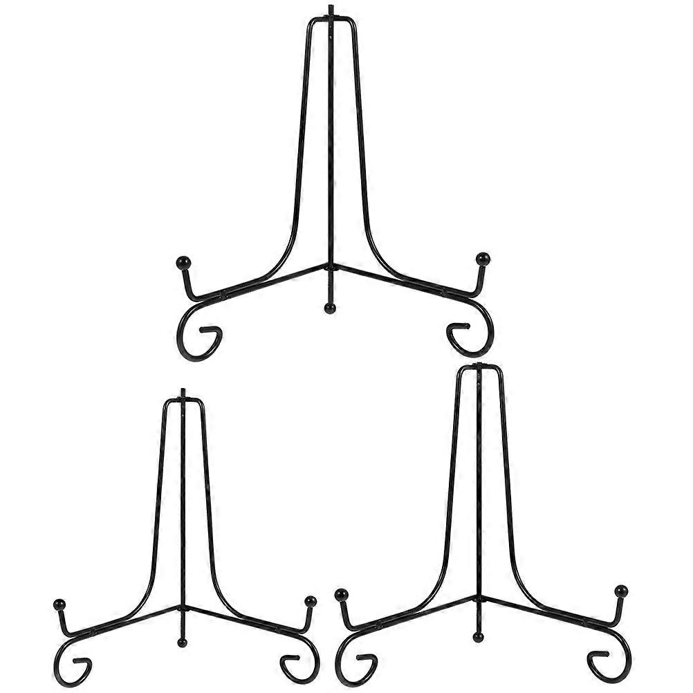 3pcs Iron Frame Racks Stable Plate Stand Tabletop Photo Frame Display Racks