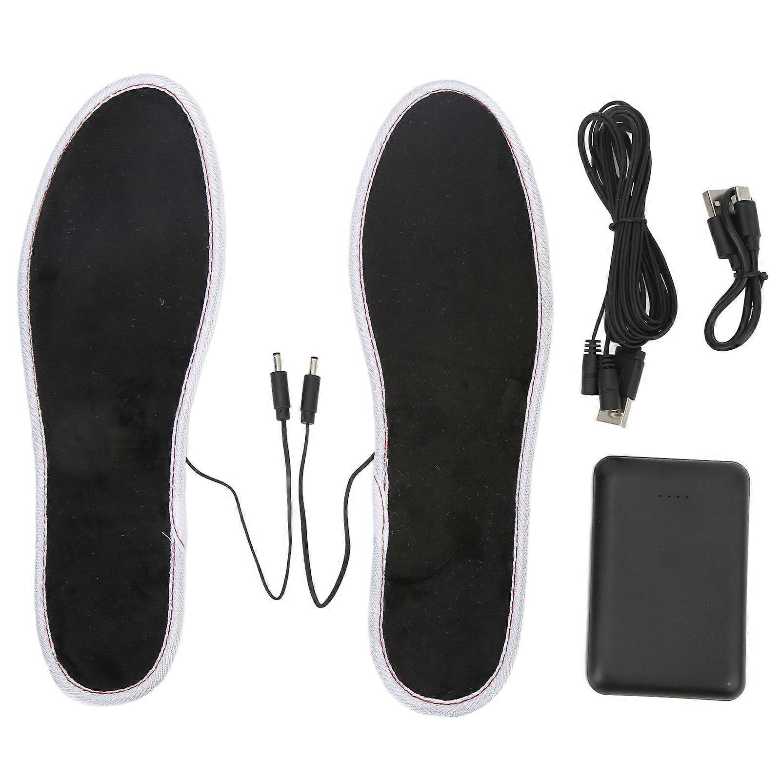 Solette riscaldate elettriche Solette riscaldate con controllo della temperatura di riscaldamento Smart USB per scarpe riscaldate per inverno nere 39-40