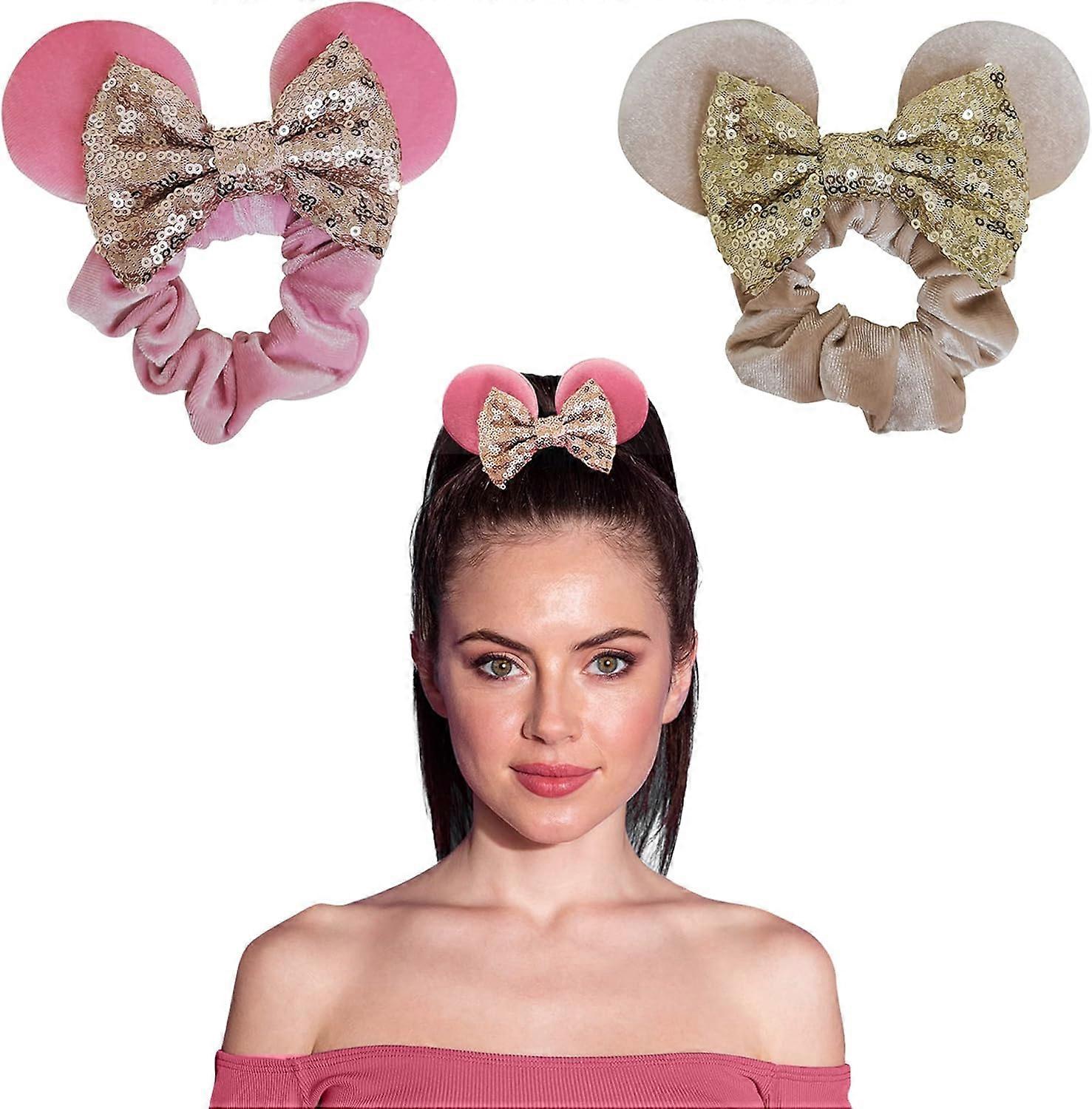 2pk Mouse Ear Scrunchies for Kids 3