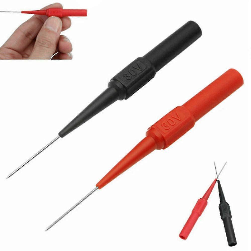 2pcs Multimetro Test Lead Fluke Extension Back Probes Sharp Needles Micro Probe Pins