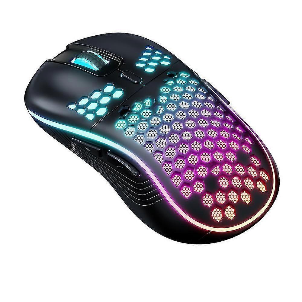 Pc Wireless Rgb Gaming Mouse Bluetooth Connect With Lightweight Honeycomb Shell
