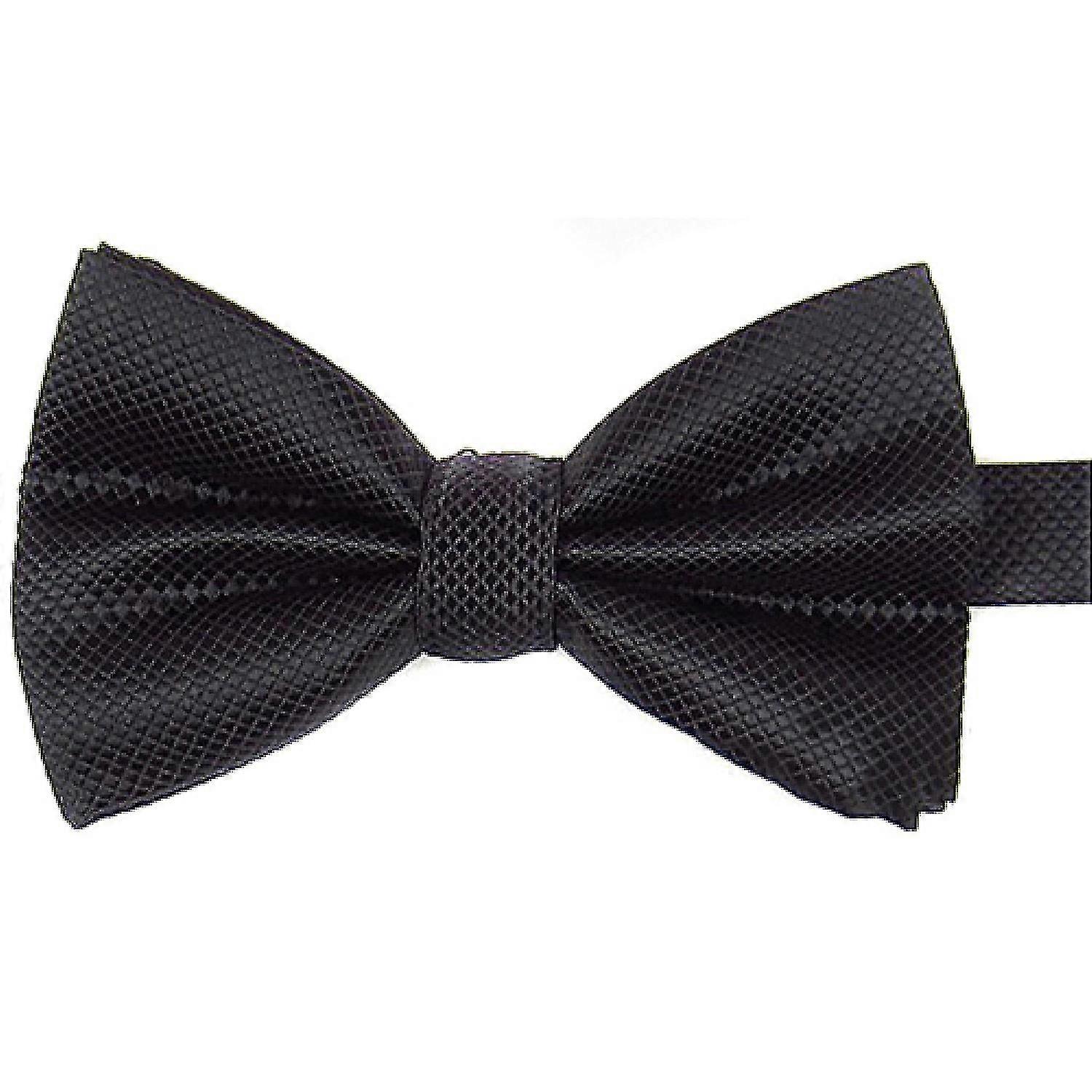 Bow Tie Grid Pattern Skin-friendly Polyester Wedding Formal Meeting Necktie