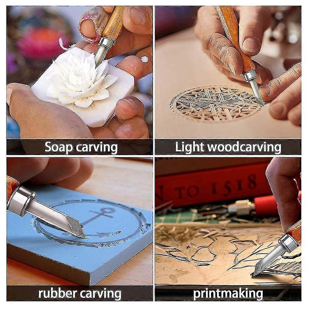 12 Set Sk5 Steel Wax Carving Tools Kit For Rubber, S , , Vetables For Kids Beginners With Reusable Pouch