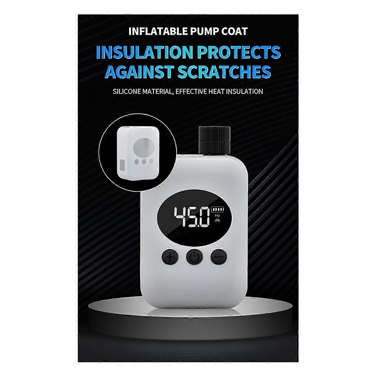 Mini pompa ad aria elettrica portatile gonfiatore per pneumatici per bicicletta con valvole Adatto per bici da strada e moto bianche