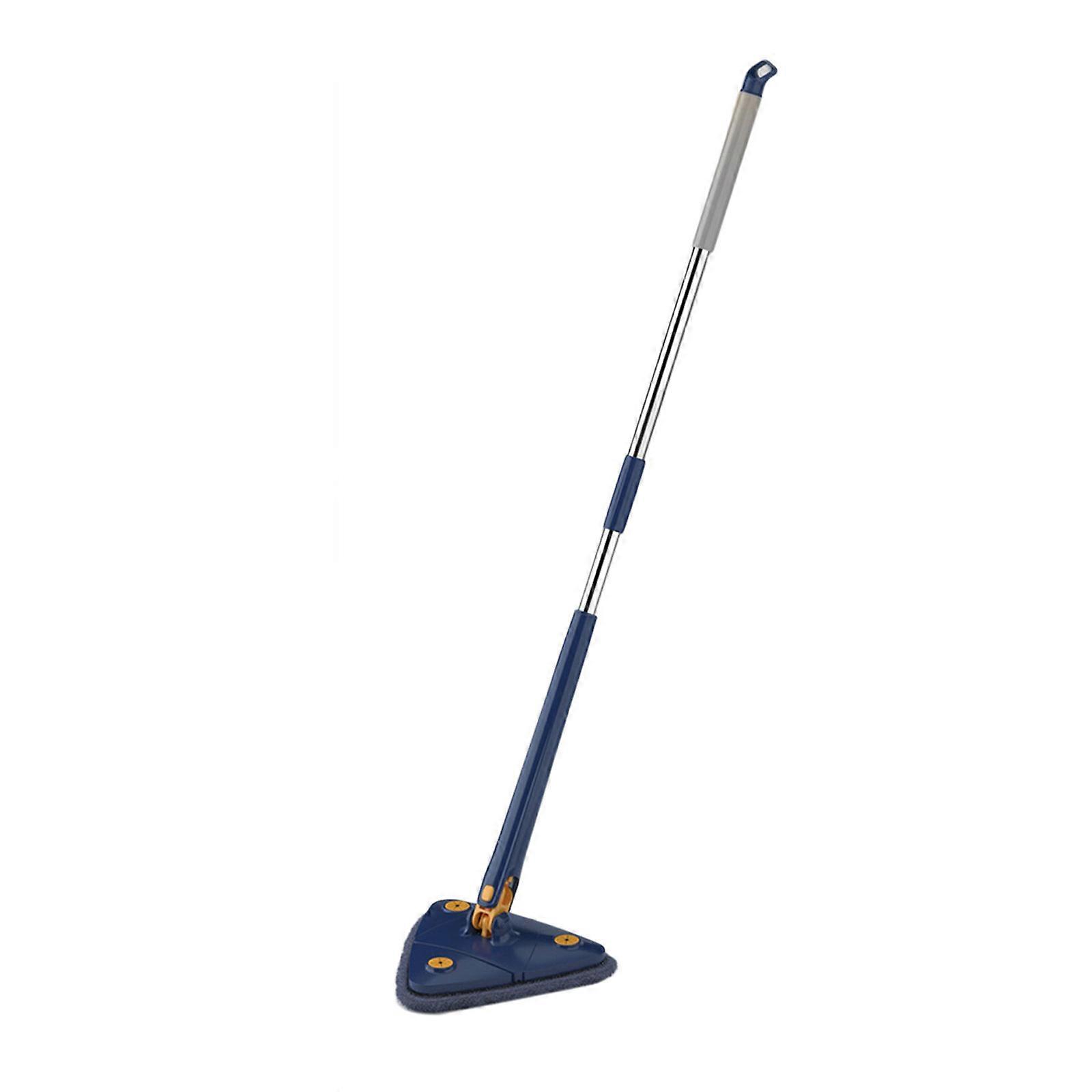 360 Degree Triangular Cleaning Mop, Triangular Telescopic Mop Rotatable Adjustable Mop, Multifunctional Push-Pull Automatic Squeeze Mop