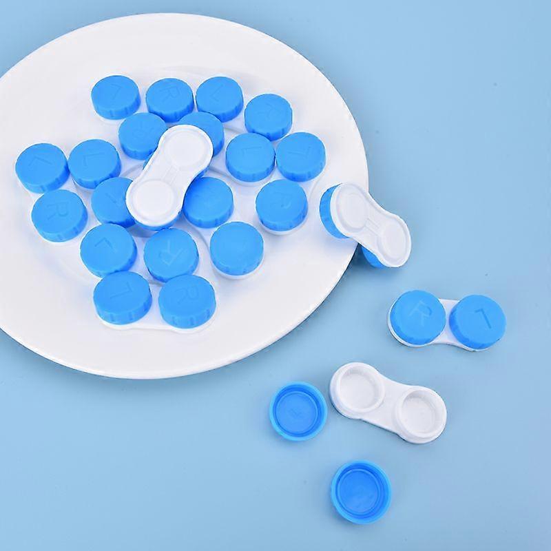 20pcs Contact Lens Case Box Eyewear Travel Box Container For Lenses Random Color