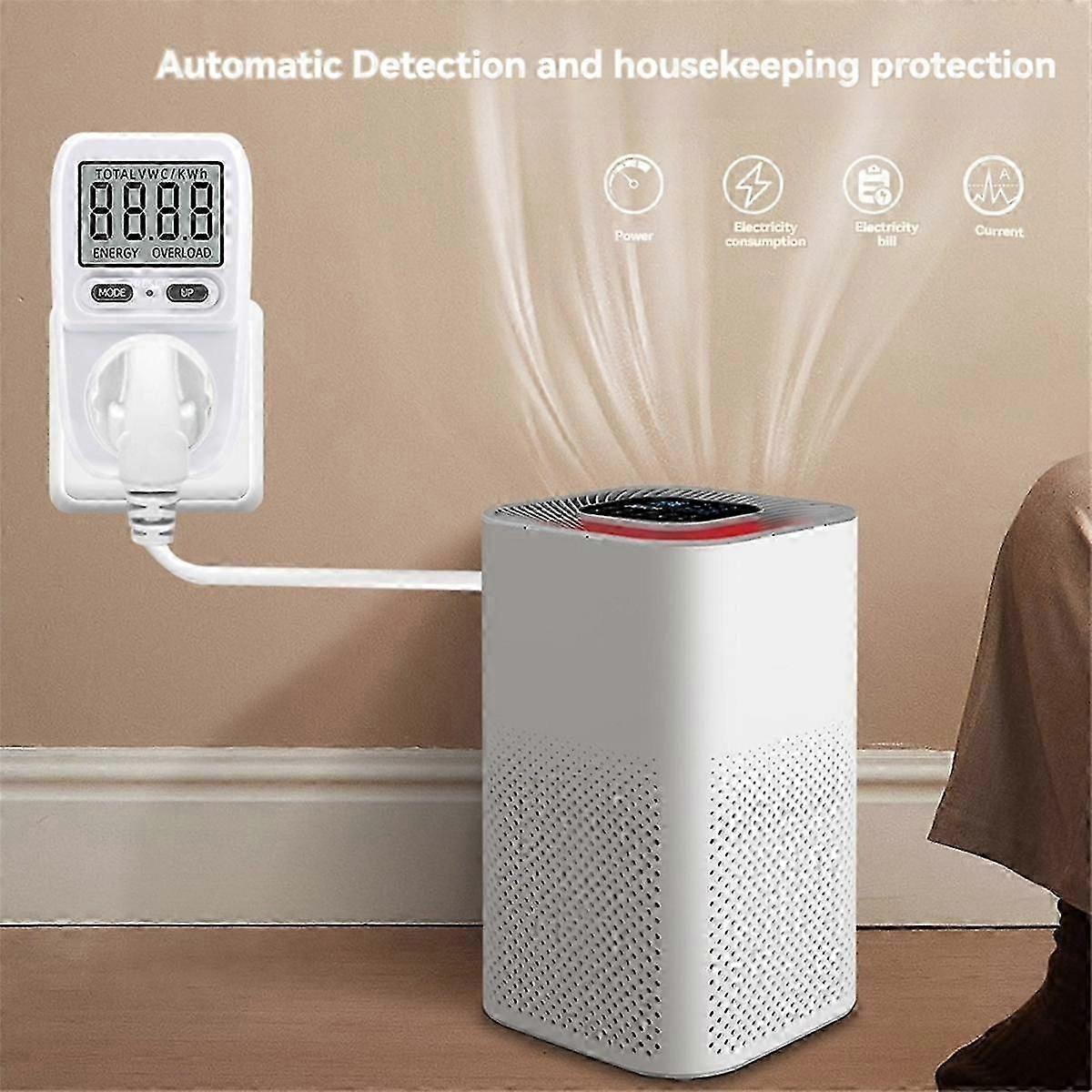 Electricity Power Meter Wattmeter Lcd Energy Meter Socket Electric Tester Measuring Outlet Power Analyzer Eu Plug