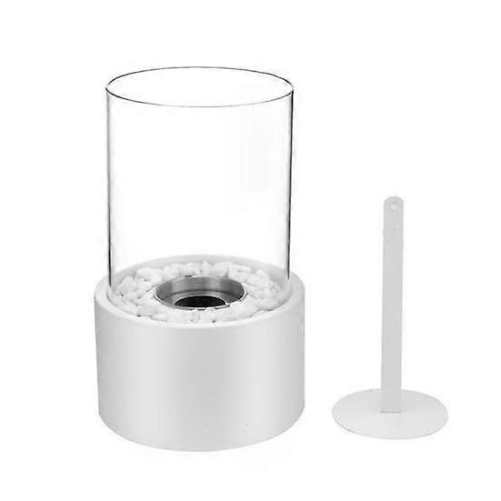 Desktop Firepit with Clear Glass Cover Indoor Outdoor Backyard Balcony Patio Table Fireplace Heavy Duty Portable Stove Burner Warmer Decoration