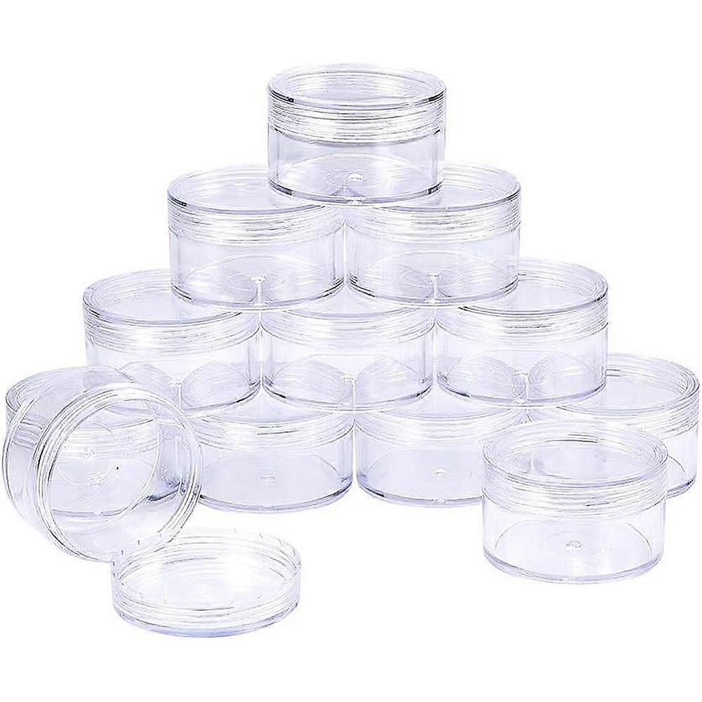 1Box FINEFINDING Plastic Bead Containers Column Clear 5.6x3.4cm Capacity: 50ml 12pcs/box