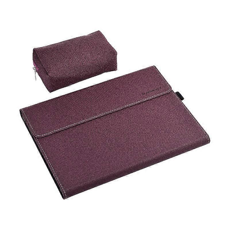 All-Inclusive Drop Case Voor Microsoft Surface Pro 8, Kleur: PC Hard Shell Wine Red Met Power Pack
