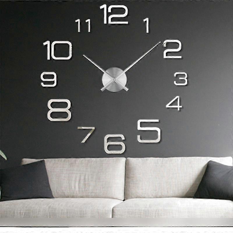 Hot Acrylic Clock Creative Large Unique 3D DIY Wall Clock Home Decorations Modern Wall Art