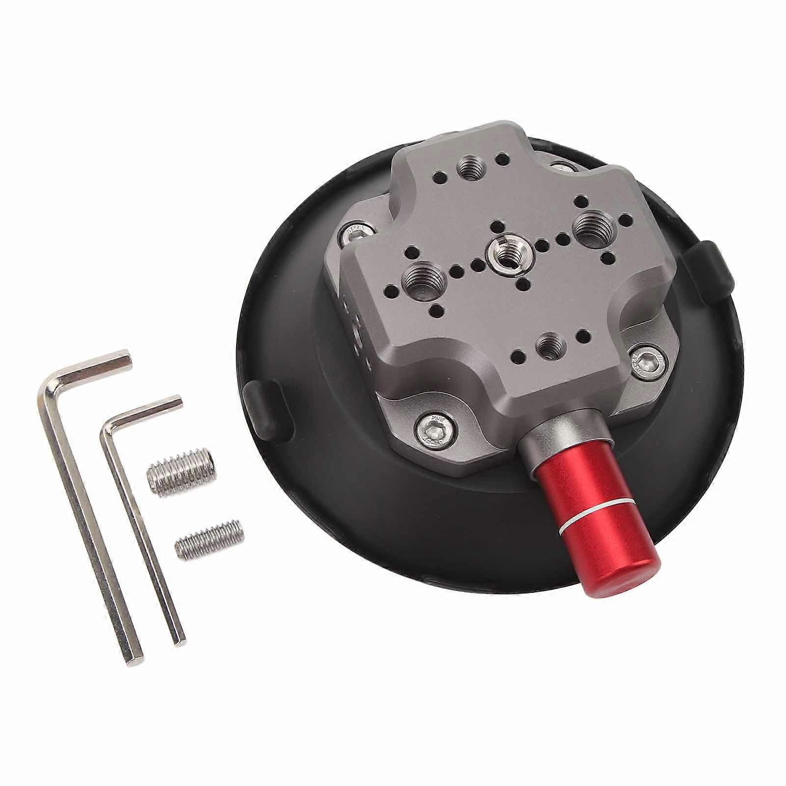4.7" Suction Cup Camera Mount - Aluminum Alloy, Silicone, 360° Rotation, SLR Compatible