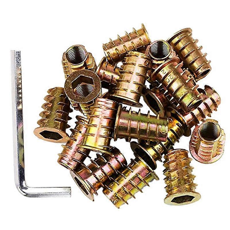 100pcs M6 X 15mm Meuble Vis Dans Écrou Fileté