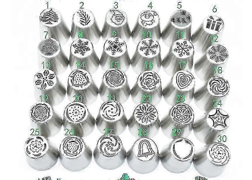 Christmas Tree Stainless Steel Russian Piping Tips - Wedding Cake Decorating Tools