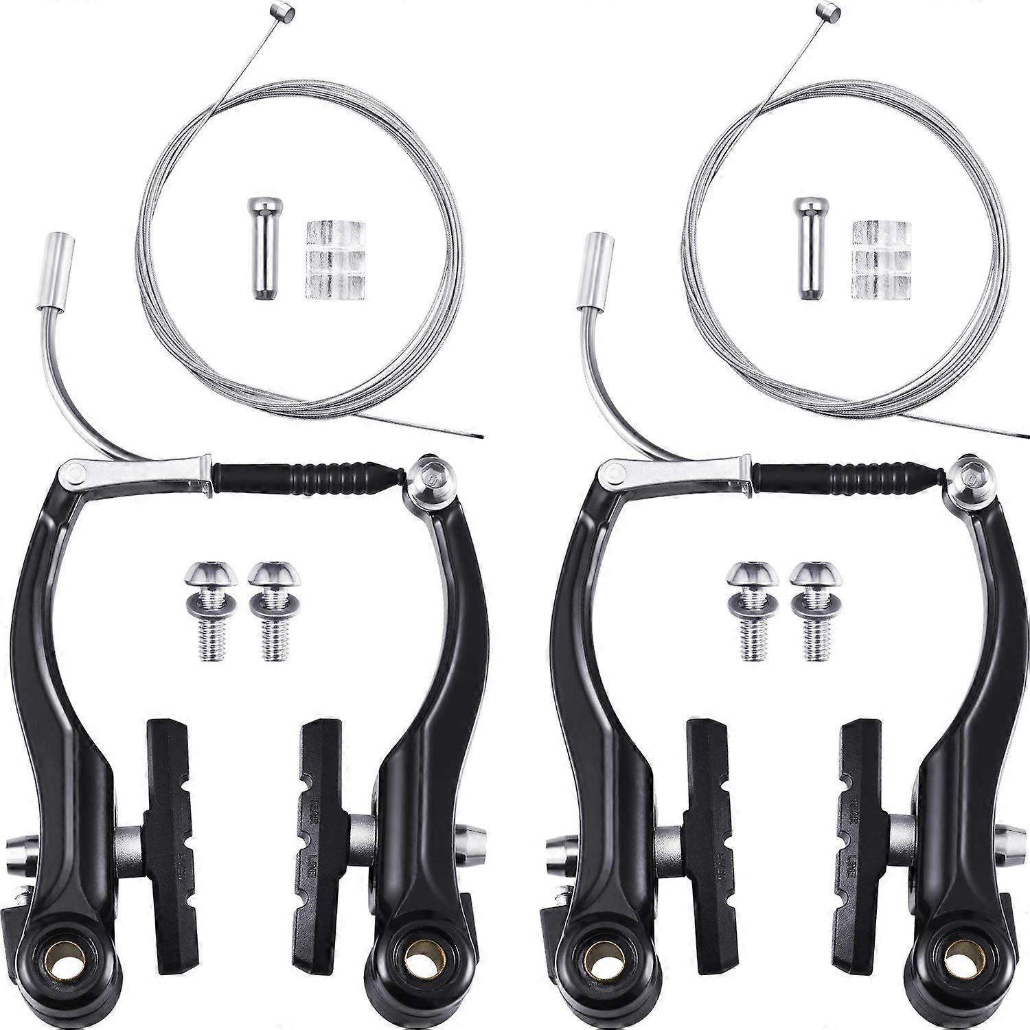 2 Pairs Bike Brakes Set for Mountain Bike Replacement and Bike Gear Shift Cable Wire