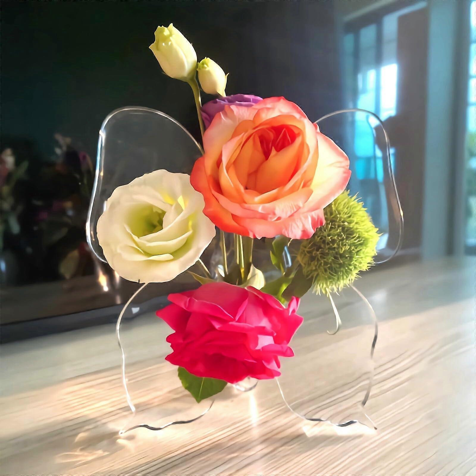 Clear Acrylic Butterfly Vase for Tabletop Decoration
