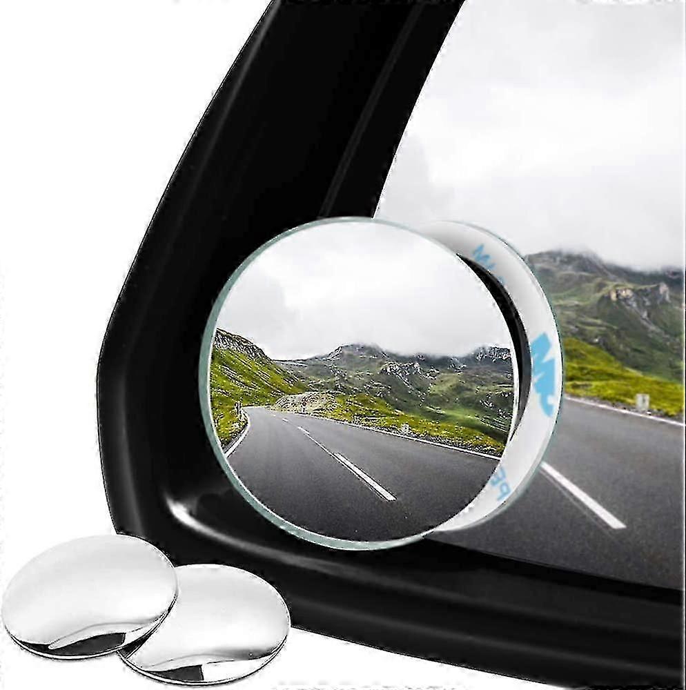2 Pack Blind Spot Mirrors For Cars - Waterproof 360 Rotating Convex Convex Mirror For Universal Cars