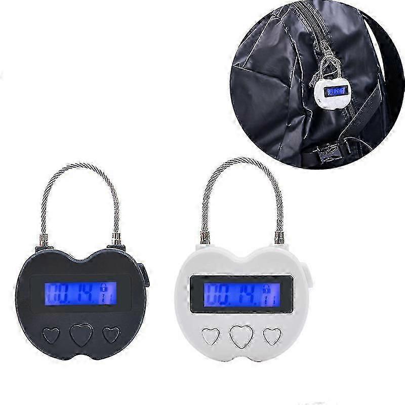 Time Lock LCD Display Time Lock Multi-Function Electronic Timer USB Rechargeable Timer Padlock  hk