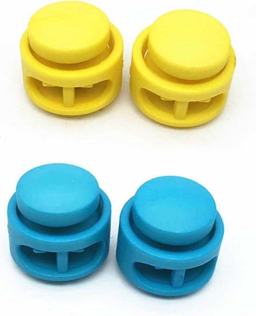 100pcs DIY Spring Buttons Round Elastic Cord Spring Cord Lock Spring Stop Toggle