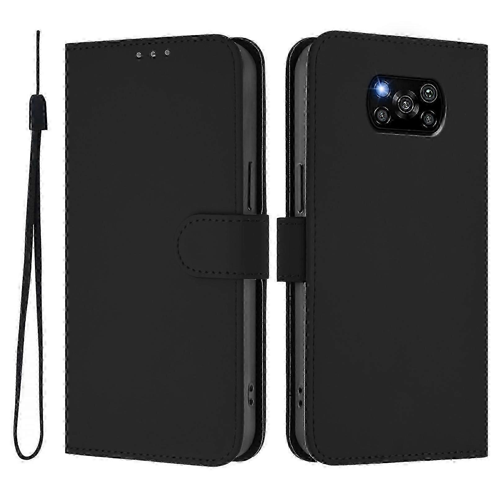 Solid Color PU Case compatible Xiaomi Poco X3 Pro / X3 NFC / X3_Gift for G