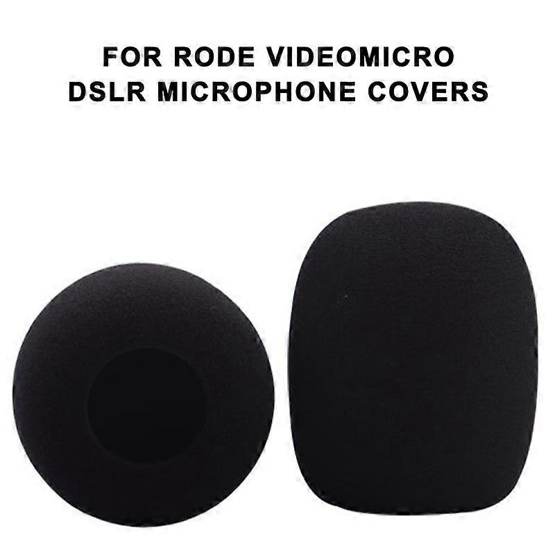2PCS Black Mic Foam Cover Compatible For Rode Video Micro Windscreen Replacement