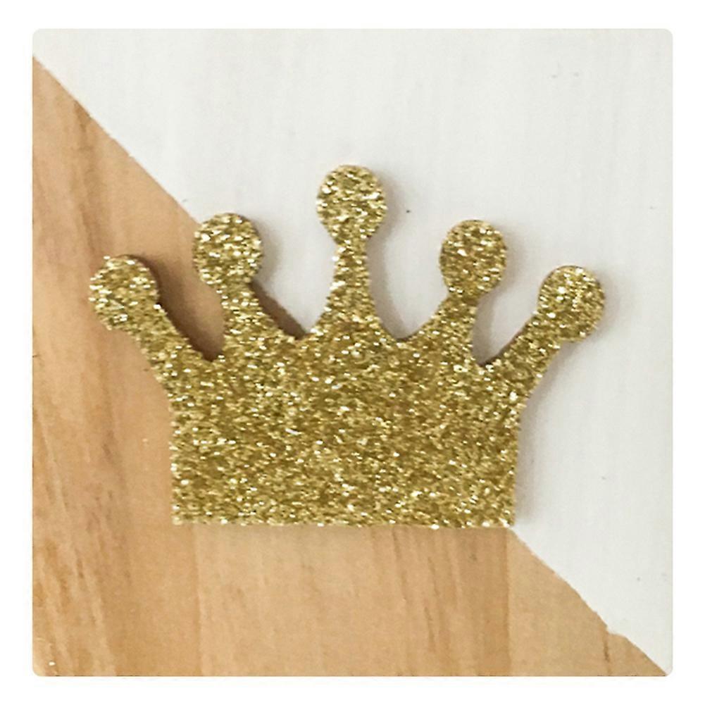 Half White Gold Crown Solid Wood Cube Toy Ornaments Shooting Prop For Decoration