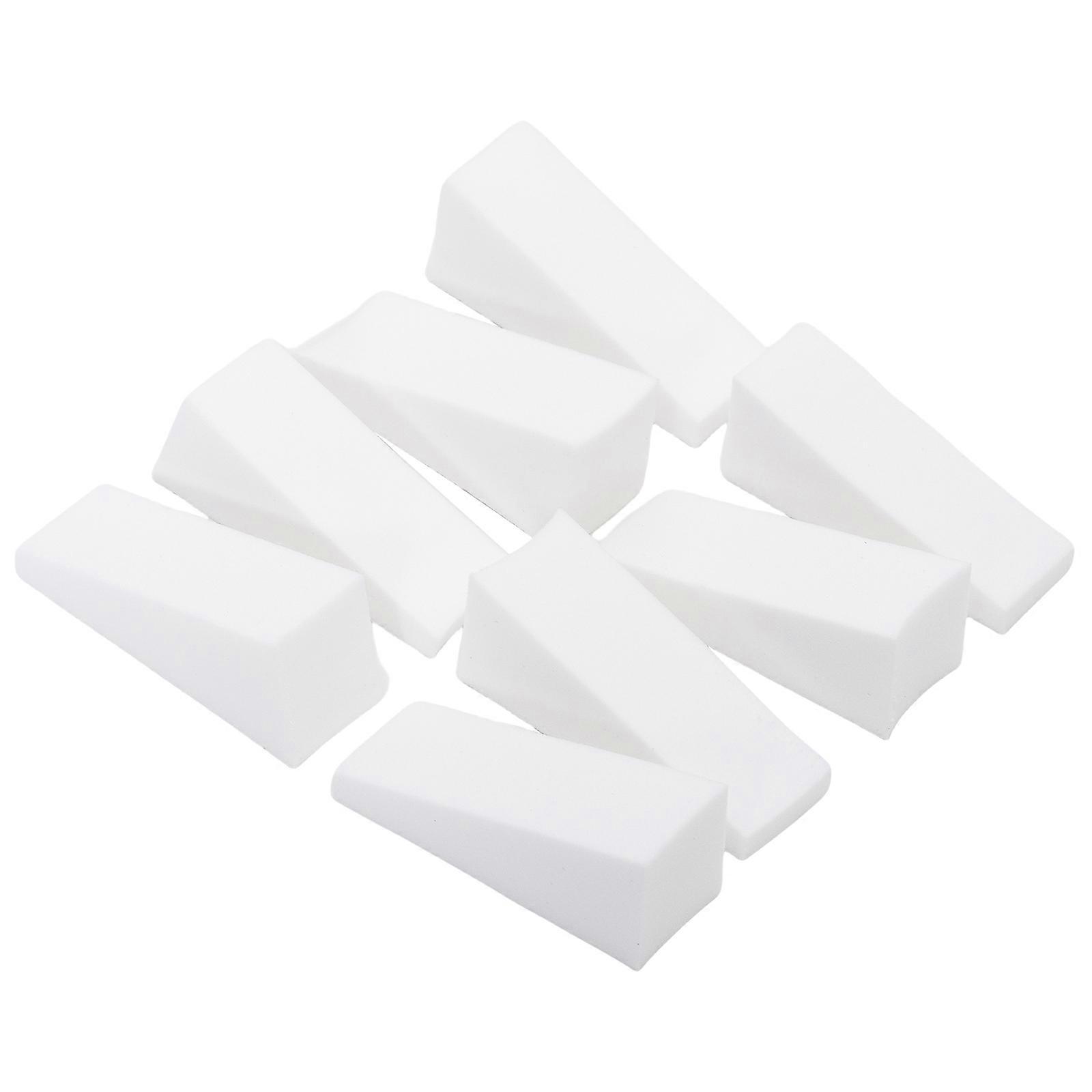 8Pcs Nail Art Éponges Pour Stamping Gel Pratique Triangle En Forme Précis Applicateurs Réutilisables Manucure Accessoires Blanc