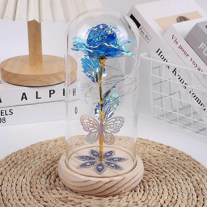 バレンタインデーのクリスマスのための永遠の贈り物、母へのLEDライトギフト付きガラスドームの永遠のバラの贈り物より母の日のための永遠のバラの贈り物