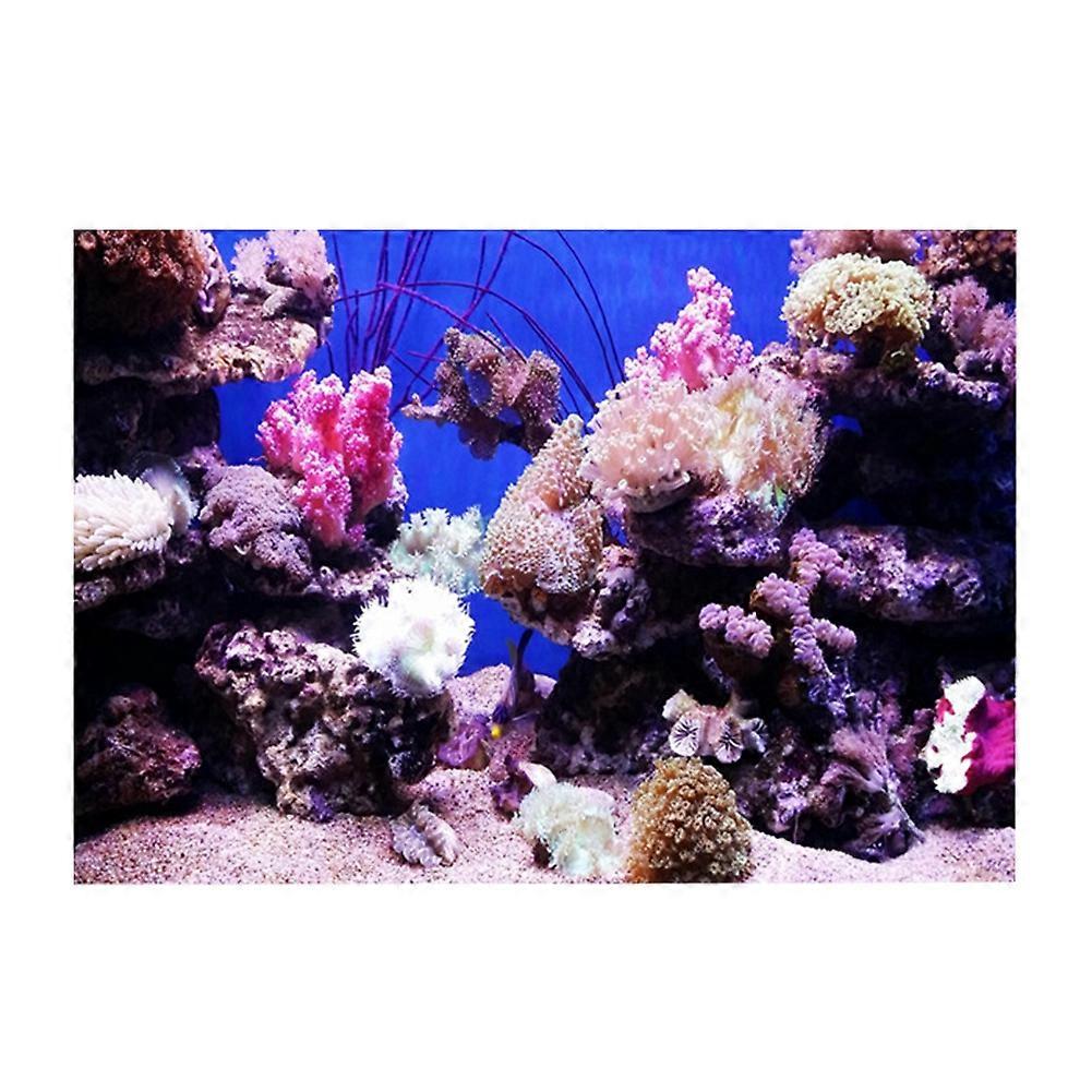 3D Effect Coral Poster for Aquarium Fish Tank Decoration, Waterproof, Realistic Design, 24x36 Inches